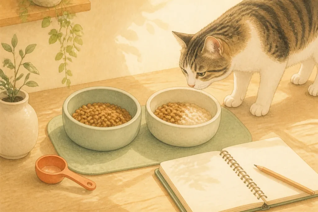 キャットフードを切り替えるときの確認ポイント|急な変更を避ける