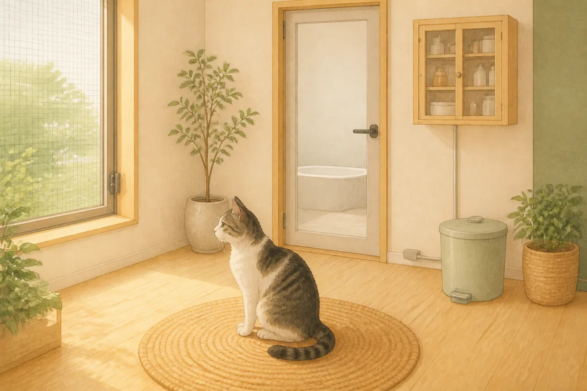 猫のいる家の安全対策チェックリスト|誤飲・脱走・浴室を点検