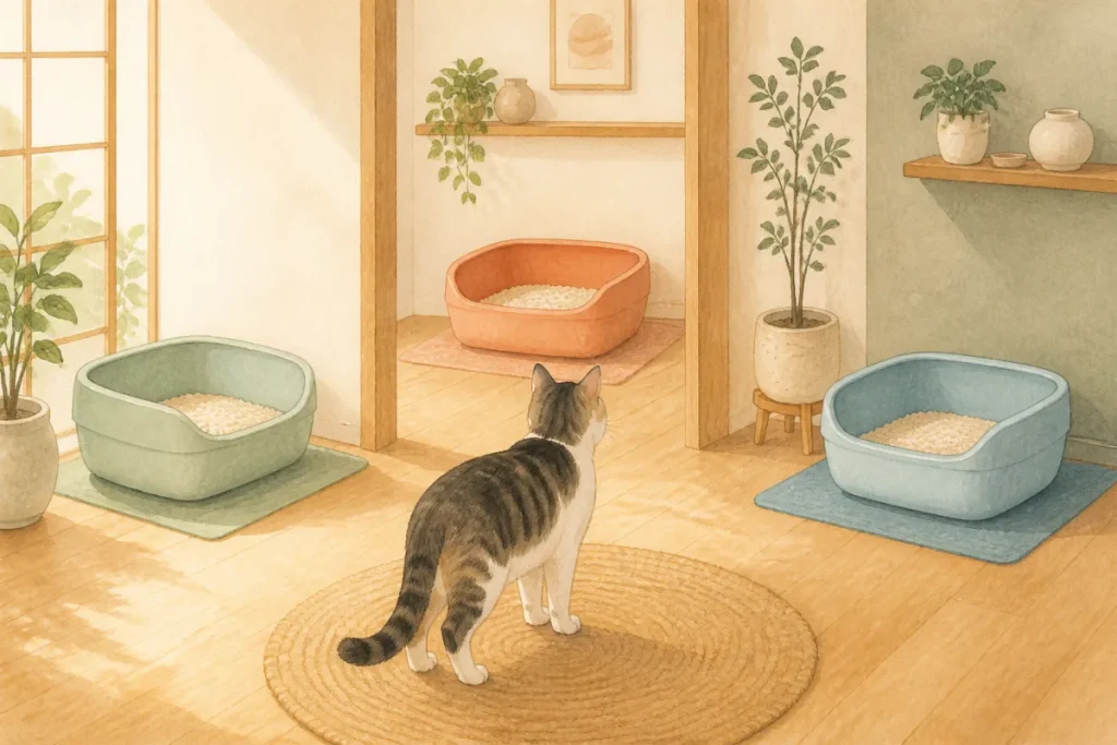 猫のトイレは何個必要？多頭飼いの置き場所と掃除の基本