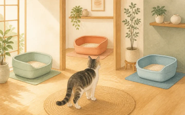 猫のトイレは何個必要？多頭飼いの置き場所と掃除の基本