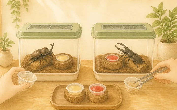 昆虫ゼリーはいつ交換する？カブトムシ・クワガタのエサ管理