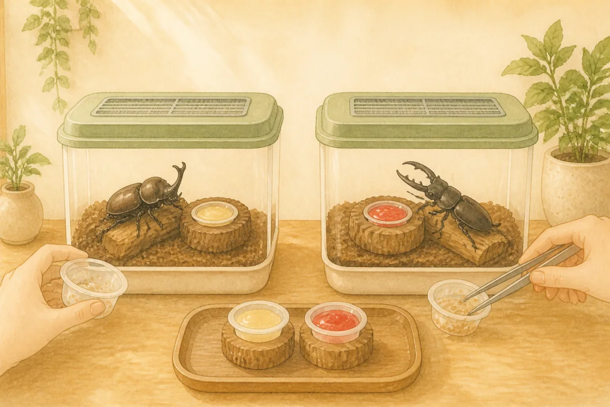 昆虫ゼリーはいつ交換する?カブトムシ・クワガタのエサ管理