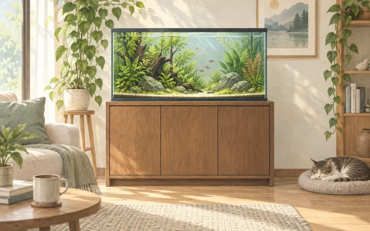 60cm水槽を普通の家具に置ける？プロスタイル6030の適合確認を表すイメージイラスト