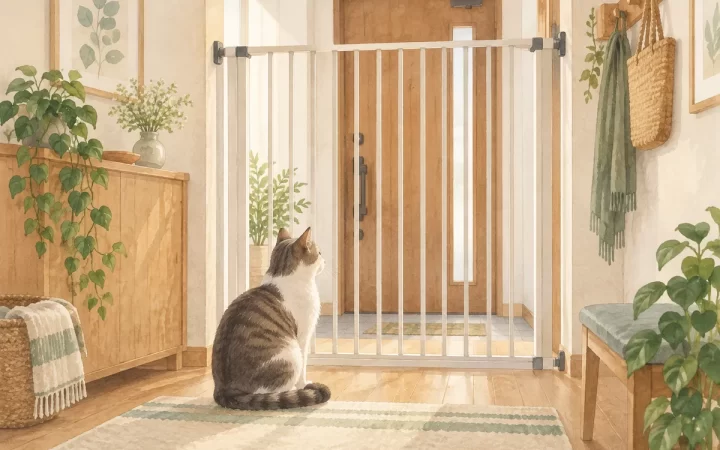 猫の玄関からの脱走対策に｜ねことりでPNG-210の設置条件