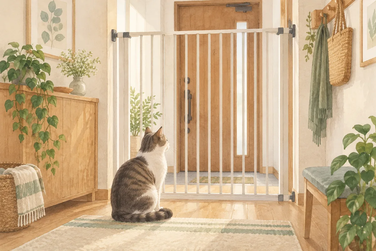 猫の玄関からの脱走対策に|ねことりでPNG-210の設置条件